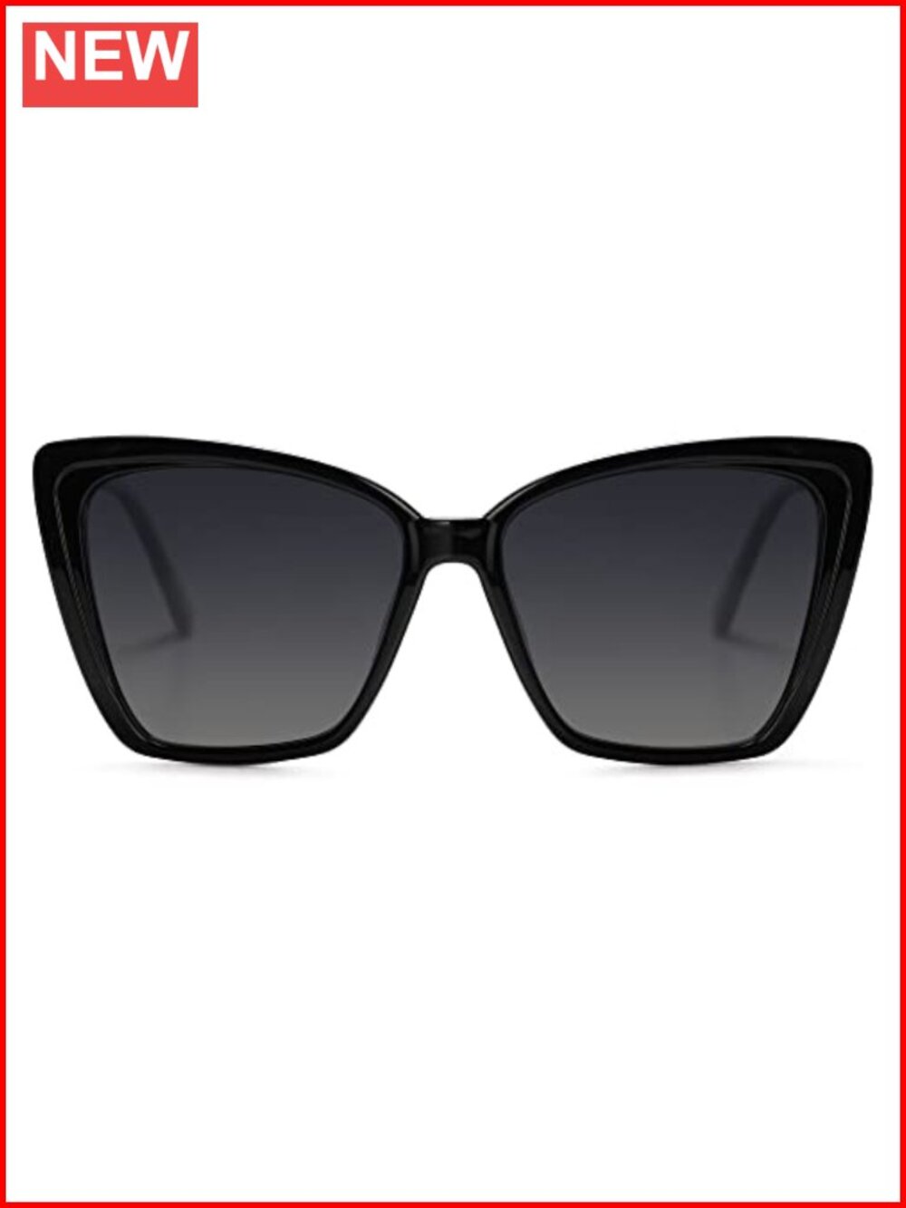 Polarized Oversized Square Cat Eye Sunglasses UV Protection